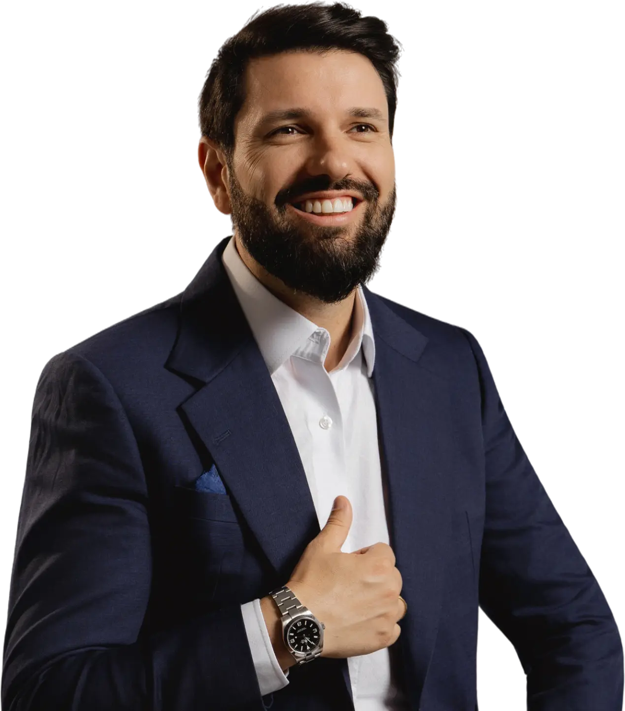 Retrato de Alexandre Welsbacher em traje executivo